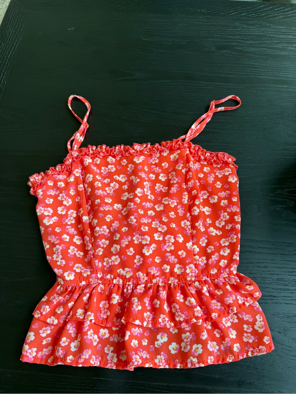 miami Coral Floral Smocked Cami Top